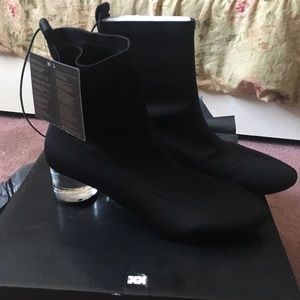 F21 lucite sock ankle boots